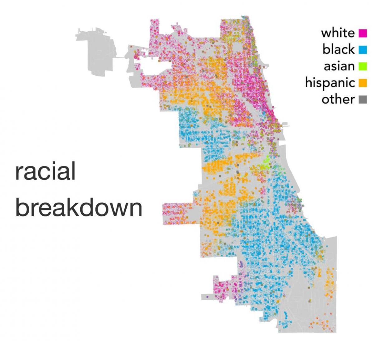 peta dari Chicago etnis