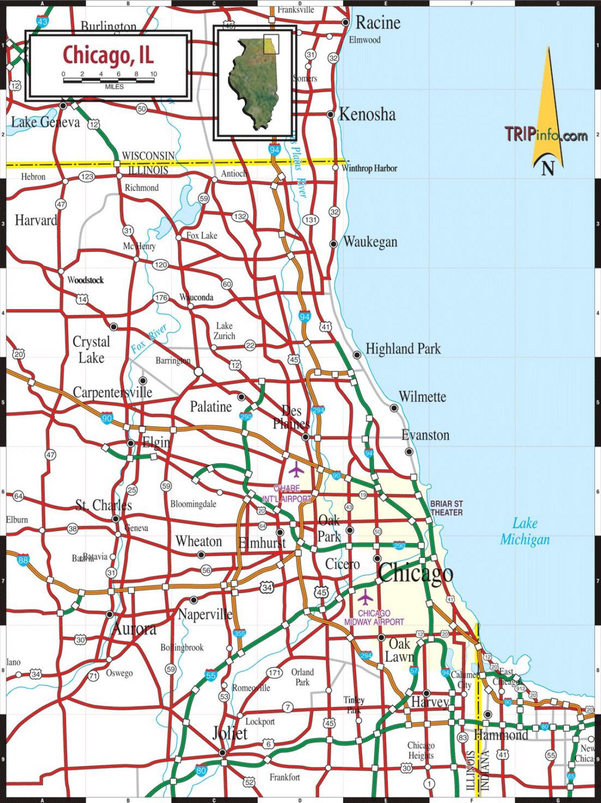 peta dari Chicago il