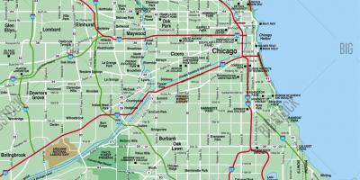 Peta wilayah Chicago