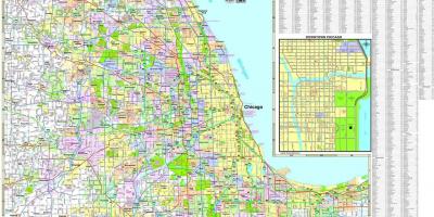 Peta dari Chicago jalan raya
