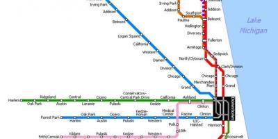 Peta dari metro Chicago