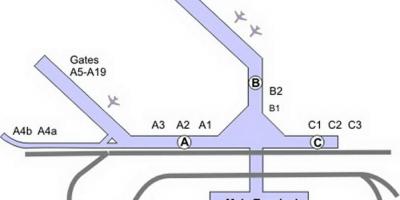 Peta dari Chicago Midway airport