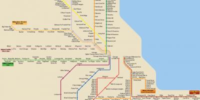 Chicago peta transportasi umum