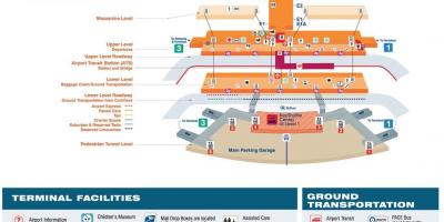 Peta dari O Hare terminal 2