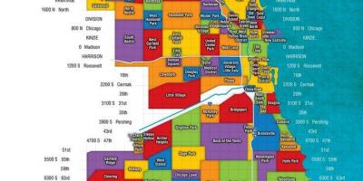 Peta dari Chicago dan pinggiran kota